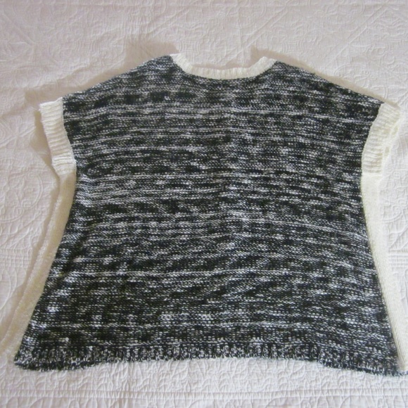 Mystree Sweater S/M Black/White Marled Cardigan - Picture 6 of 7